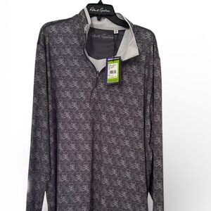 Robert Graham Charcoal Skull Pattern Long Sleeve Shirt